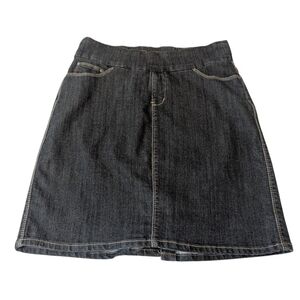 Jag Jeans Dark Blue Denim A Line Knee Length Skirt Women's Size 10